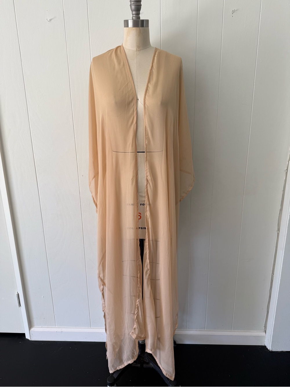 Sheer Long Duster Longline Vest Kimono Robe